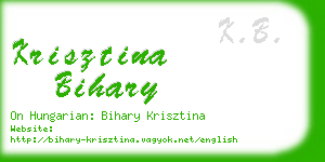 krisztina bihary business card